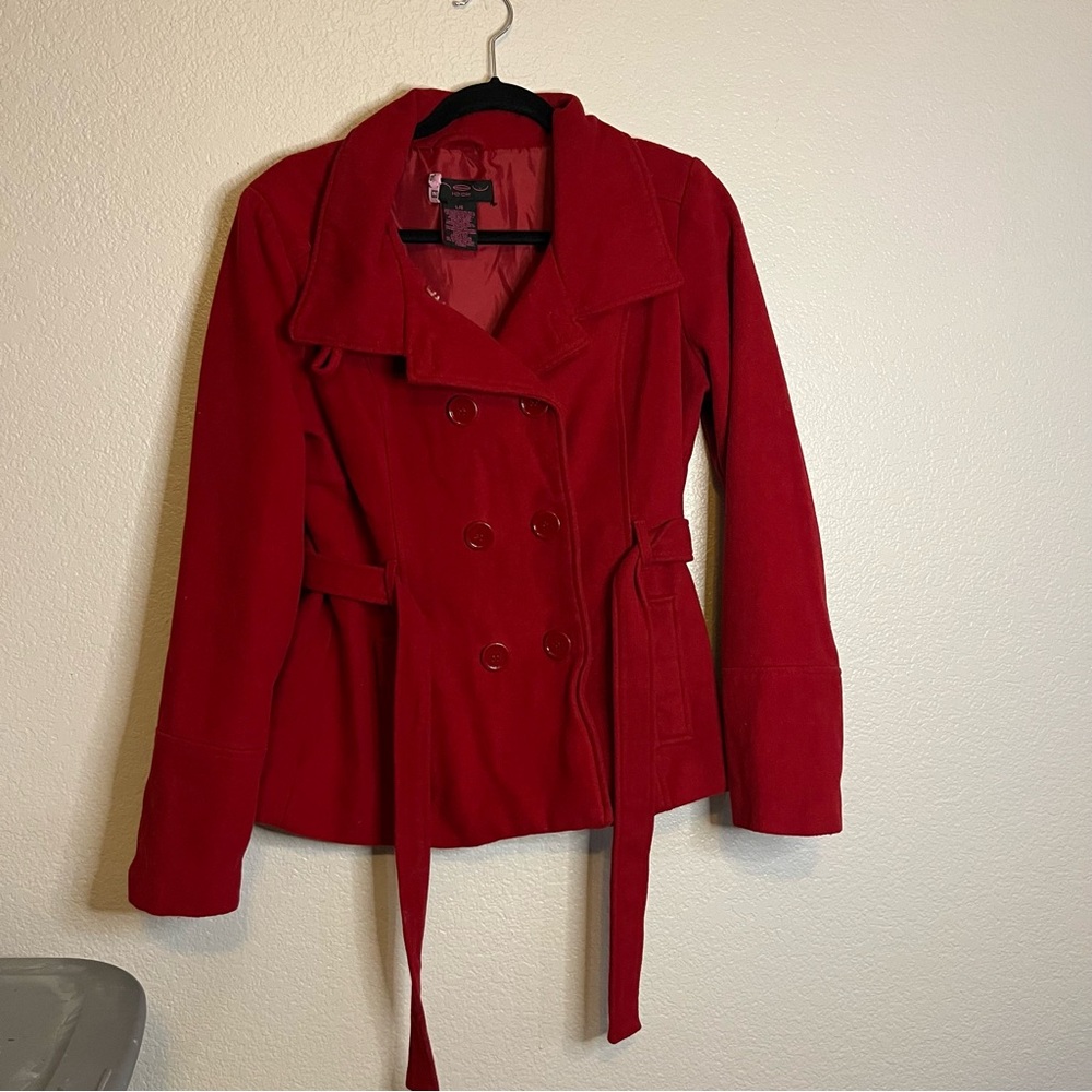 New Look Peacoat Winter Jacket Coat Button up Double Breasted size Large